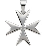 Silver Maltese Cross Pendant